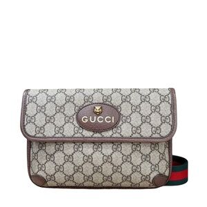 Authentic Gucci GG Supreme Tiger Head Bumbag Crossbody Bag